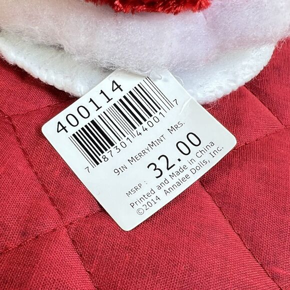 Annalee 2014 Merry Mint Mrs Santa Claus 9” Doll Christmas Wreath w/Tags - 400114 - Picture 10 of 12